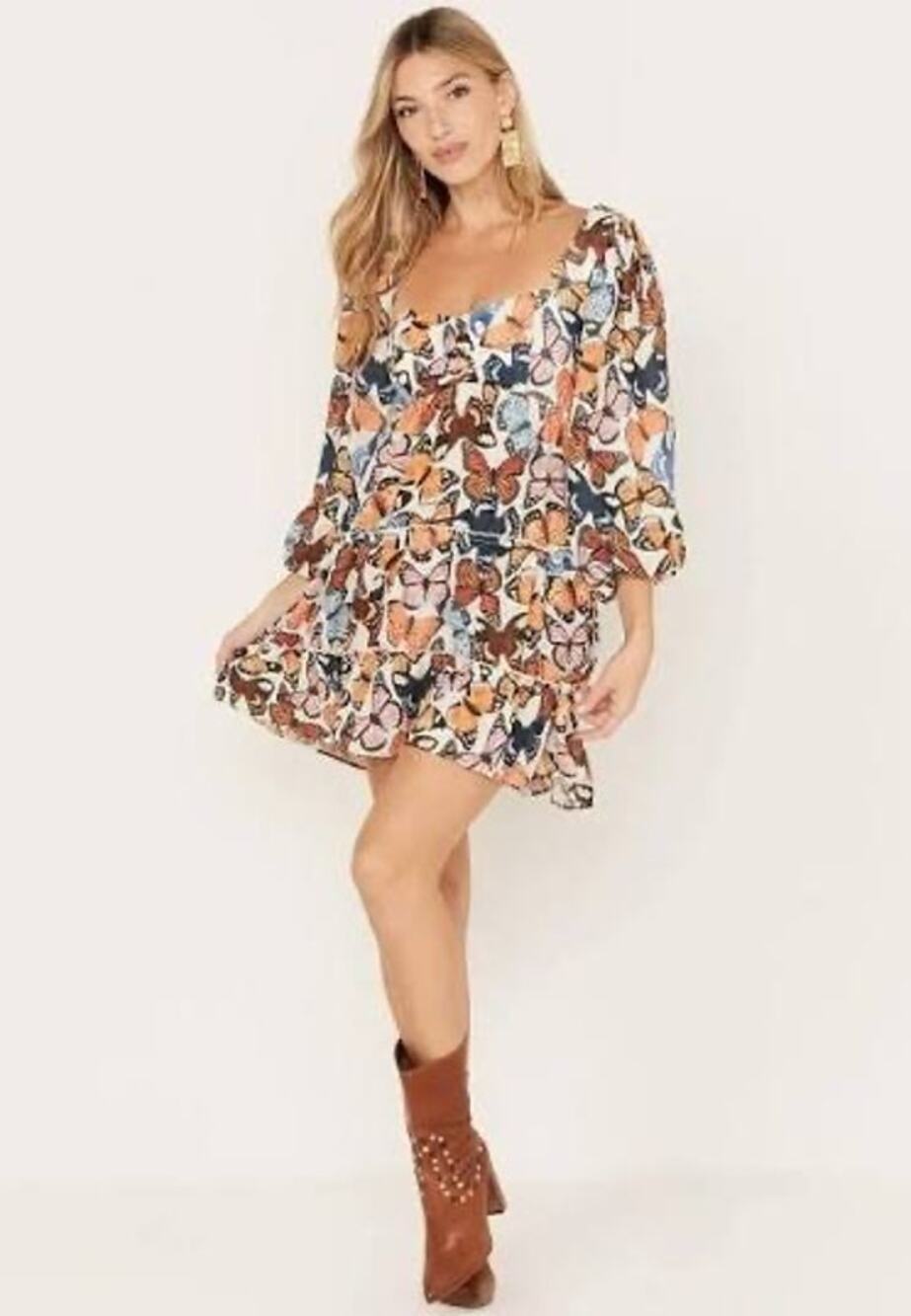 SHOW ME YOUR MUMU sz L Mandi Butterfly dress EUC